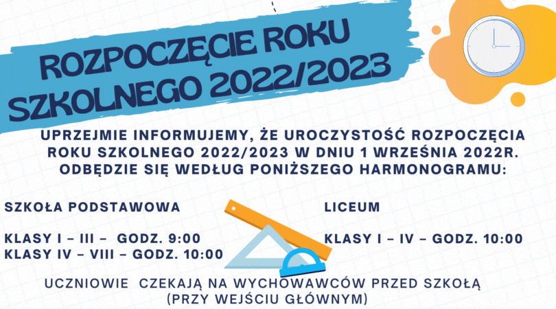 Rozpoczęcie roku szkolnego 20222023 1
