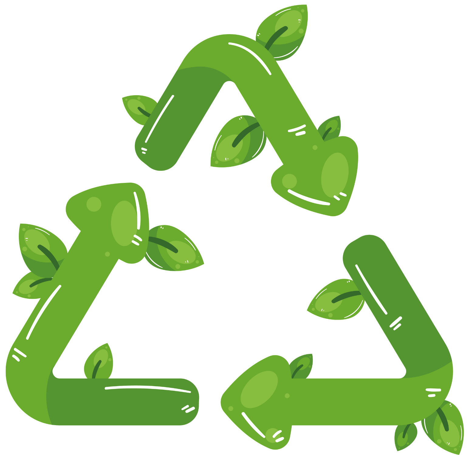 Green And White Modern Recycling Poster